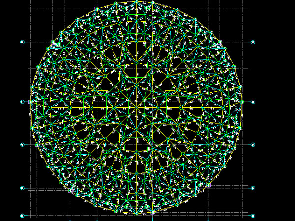 广州明光正元广场圆形网架